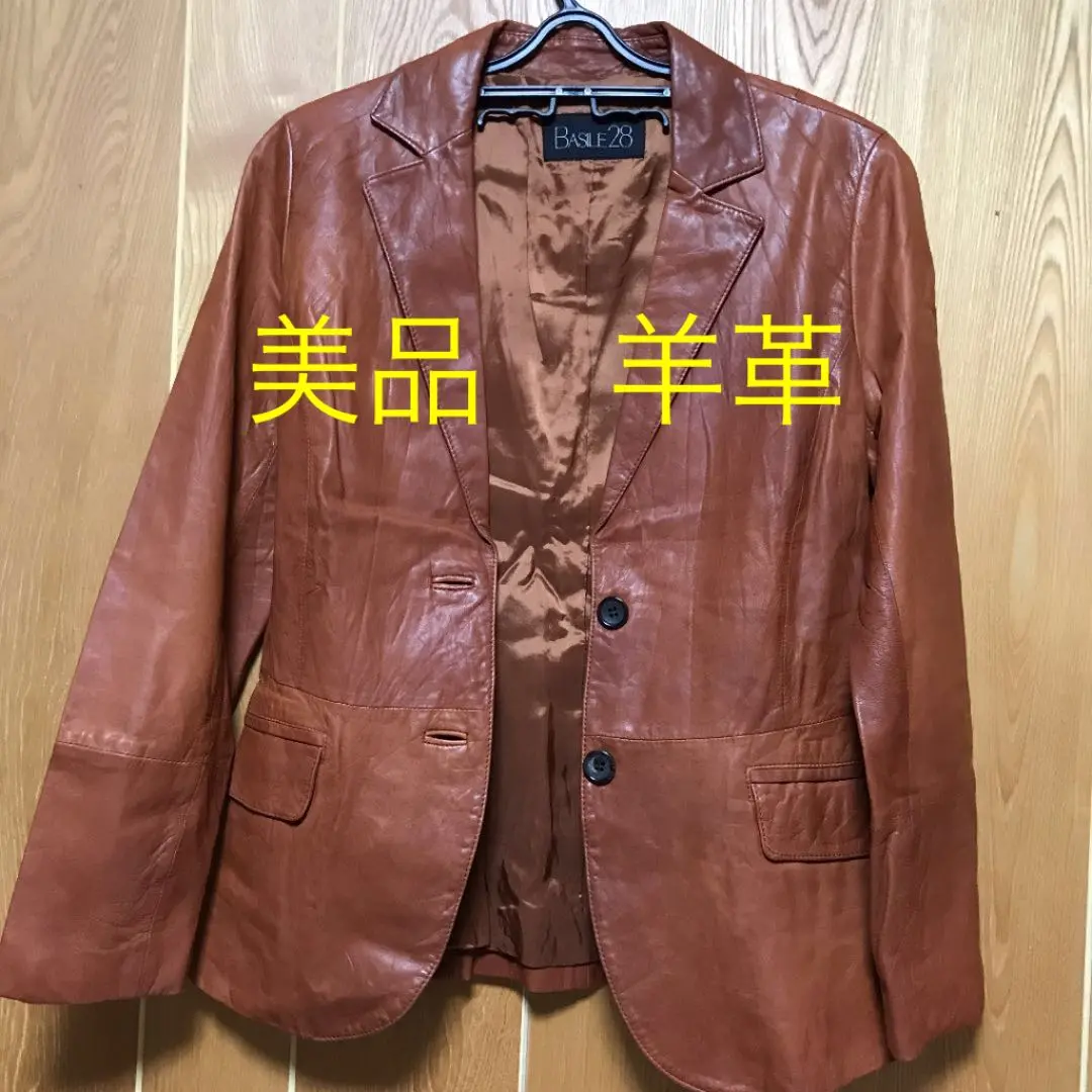 【美品】バジーレ28 レザージャケット ダブルブレスト ラム革 BASILE28 2025年最新】バジーレベントット レディース レザージャケット
