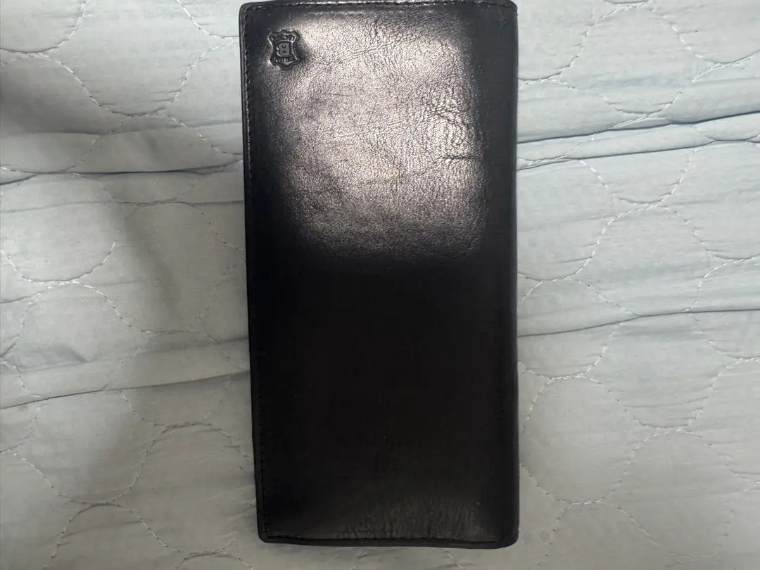 Thumbnail of Leather bi-fold wallet, black