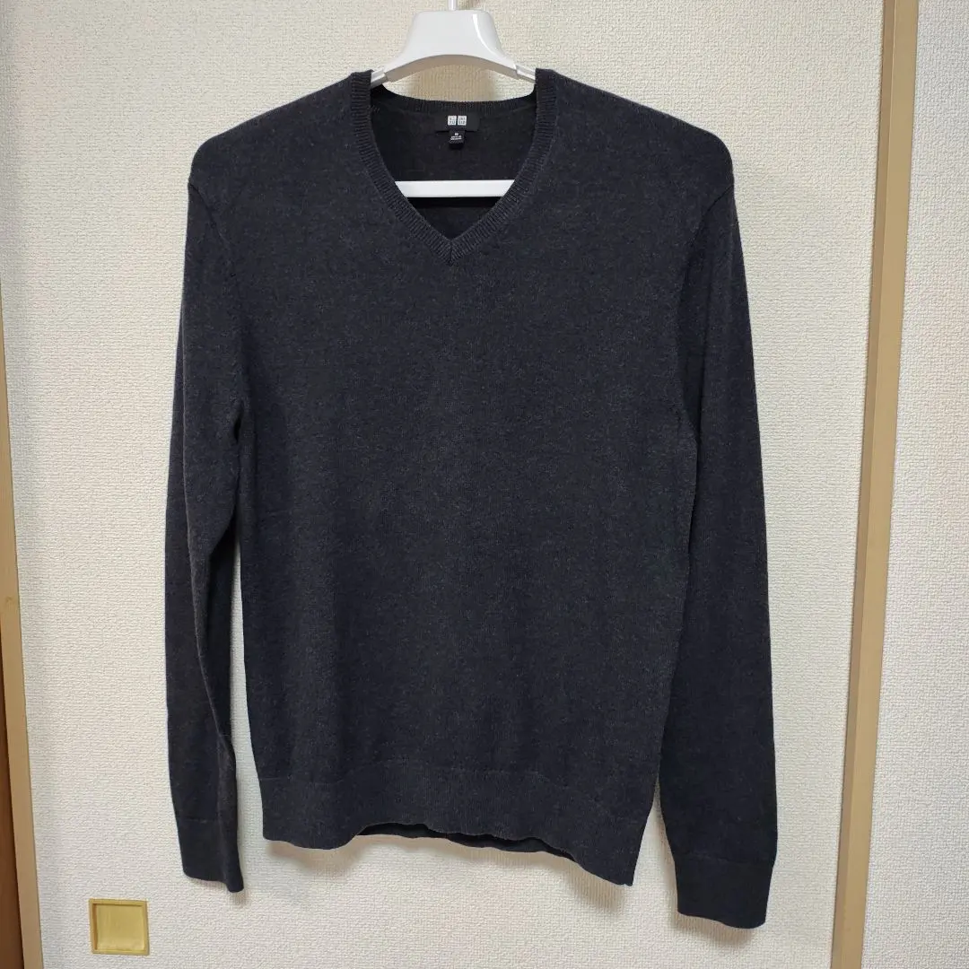 Thumbnail of UNIQLO Dark Gray V-Neck Sweater