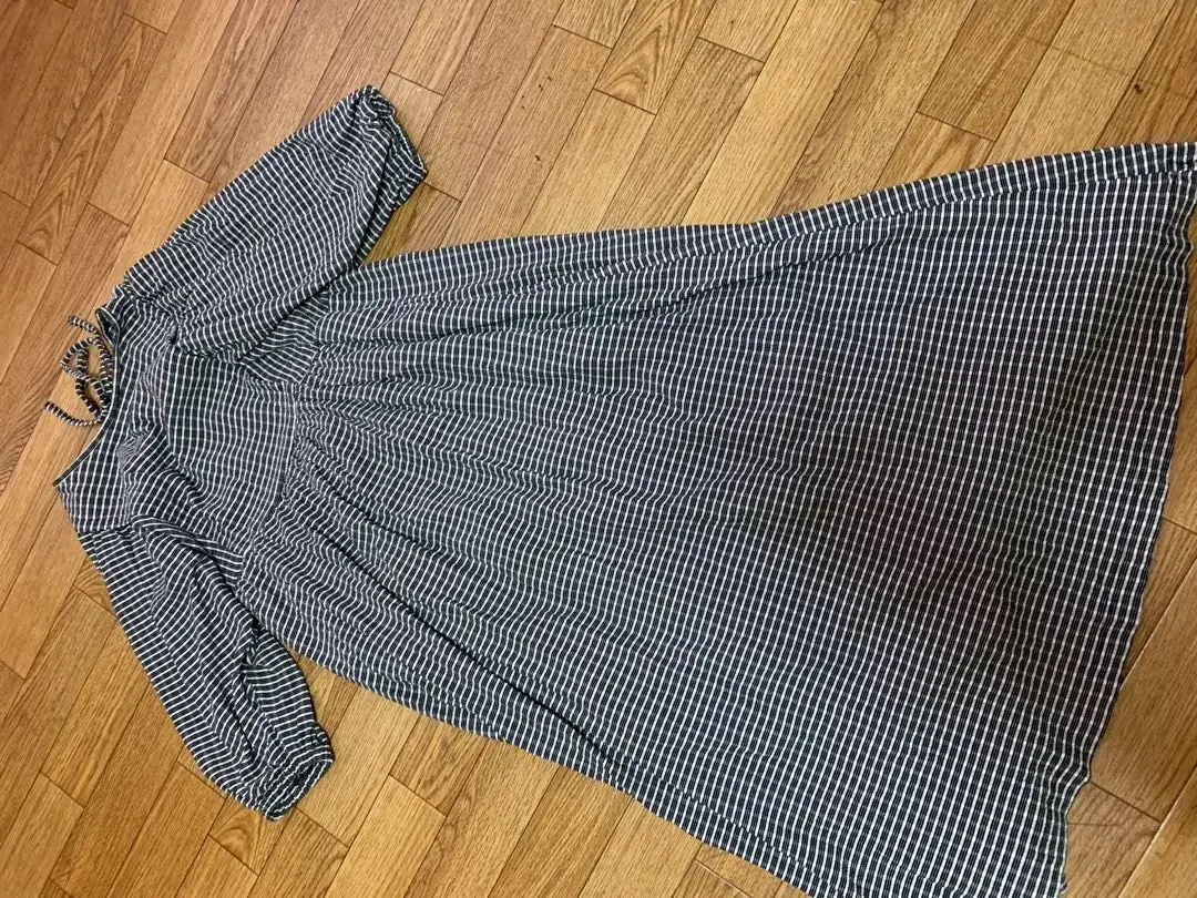 Thumbnail of Gingham check long dress