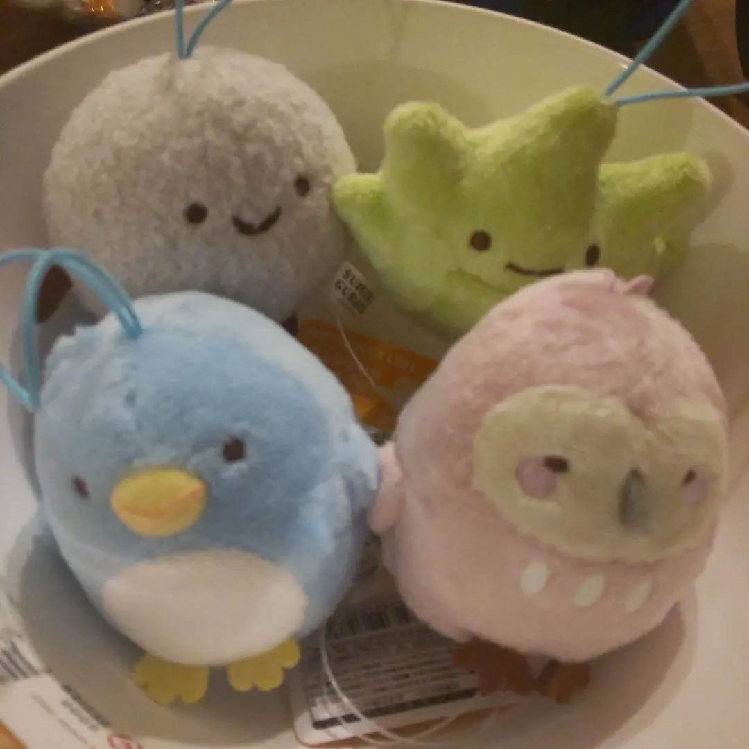 Thumbnail of New Sumikko Gurashi String Mascot Keychains - Hokori (Dust), Zassou (Weed)