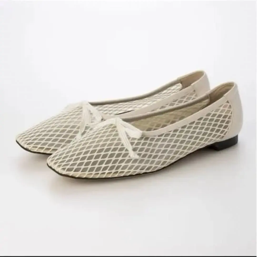 Thumbnail of DIANA F by WELLFIT Mesh Flat Shoes, Ivory