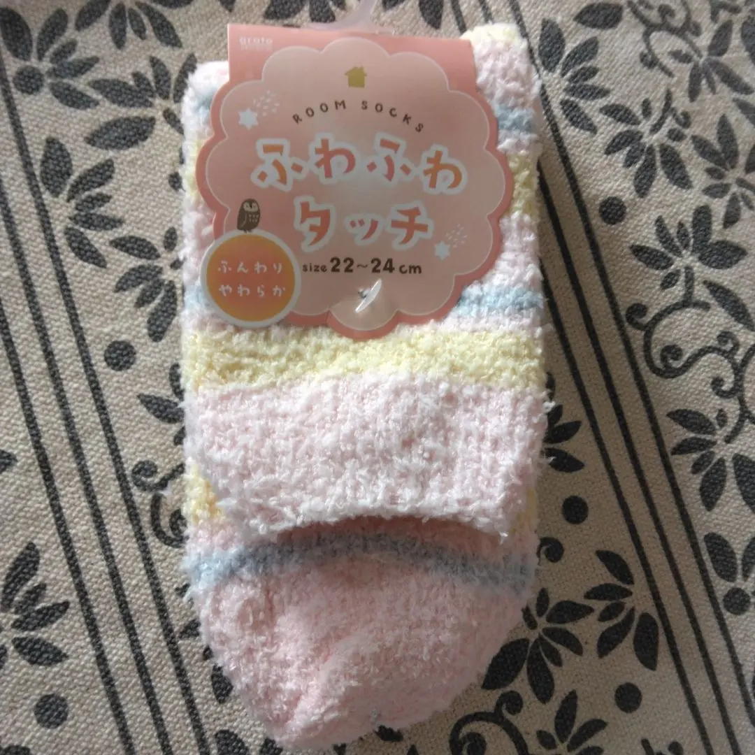Thumbnail of Fluffy Stripe Room Socks 22-24cm