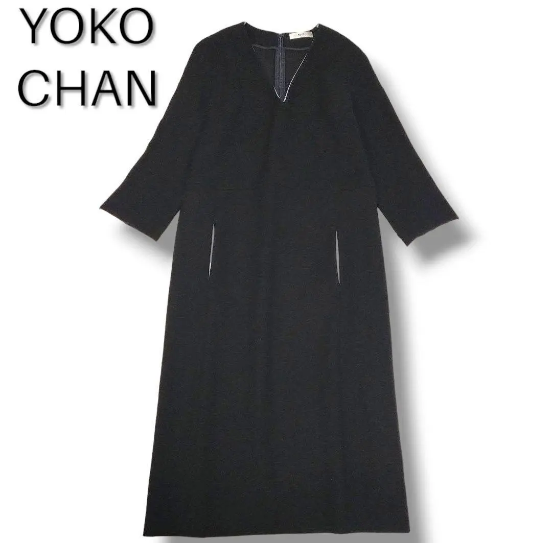 美品✨YOKOCHAN バルーンスリーブロングワンピース　ブラック40サイズ 美品✨YOKOCHAN バルーンスリーブロングワンピース ブラック40