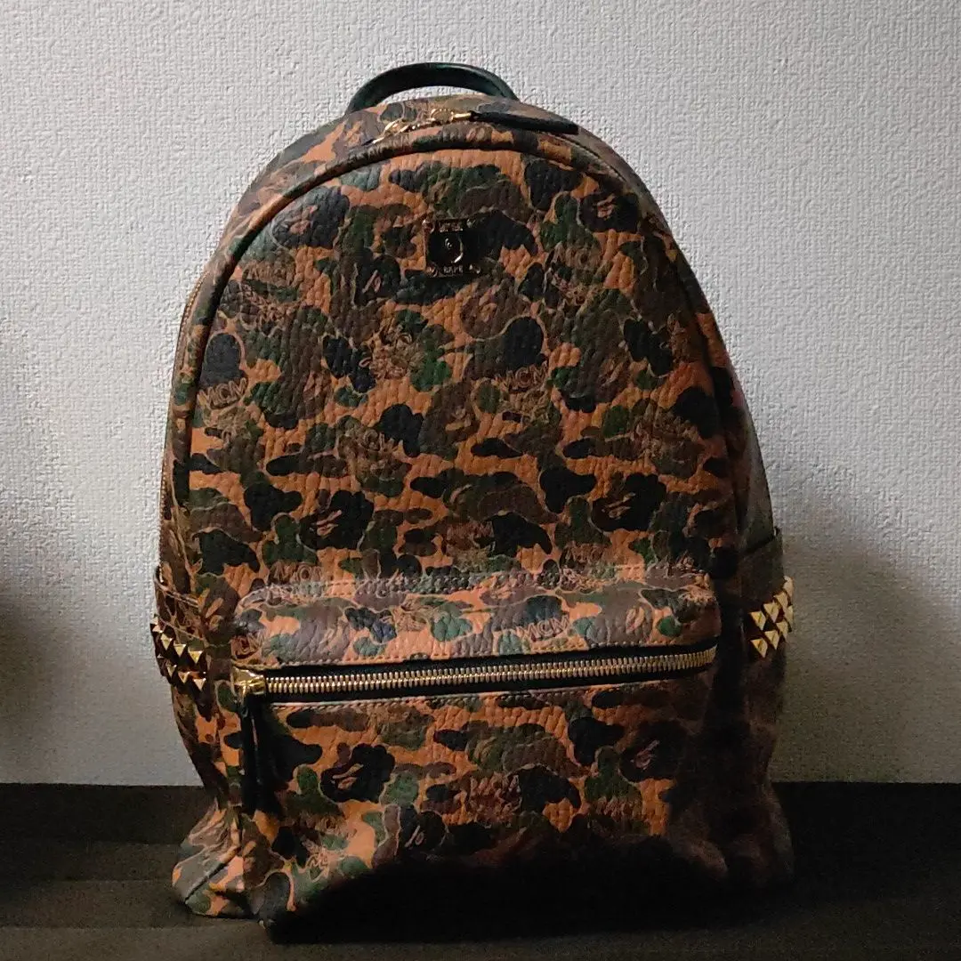 BAPE×MCM コラボリュック　美品 A BATHING APE - :: BAPE / MCM Shark Stark Backpackの通販 by