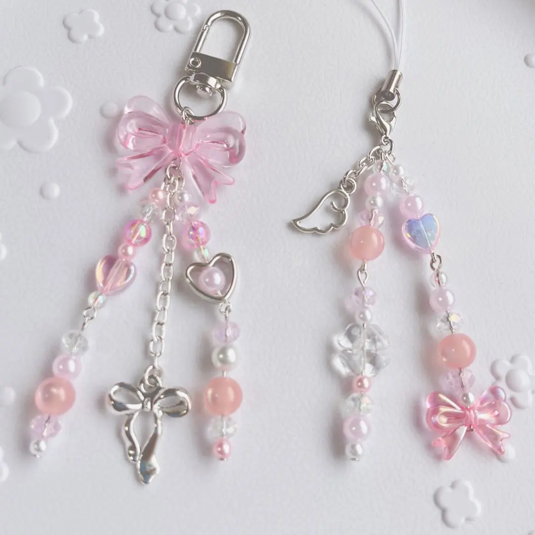 Thumbnail of 39. Beaded Keychain - Pink