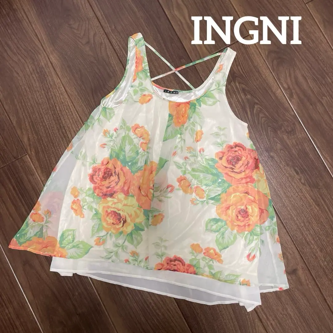 Thumbnail of 【Excellent Condition】INGNI Floral Design Tank Top Dress Floral Pattern M