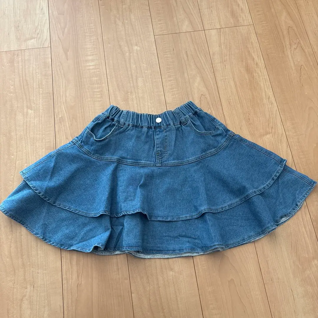 Thumbnail of SHEIN Denim Blue Ruffle Skirt 11Y