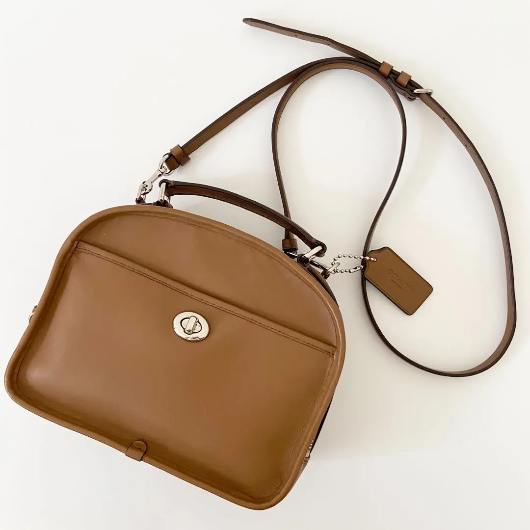 USA製 COACH オールド コーチ 2WAY レザー ショルダーバッグ 茶