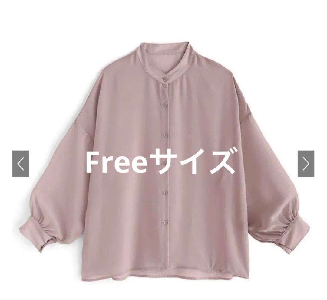 Thumbnail of GRL Sheer Band Collar Shirt [dk958] Dark Pink GRL