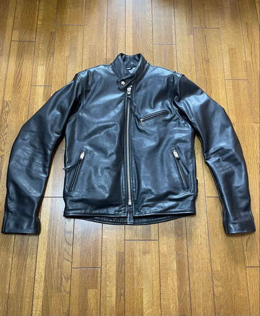 DAYTONA LEATHERS 肉厚 カウレザー　ライダースジャケット　L 青 DAYTONA（バイク用品） DAYTONA/デイトナ ライダースジャケット