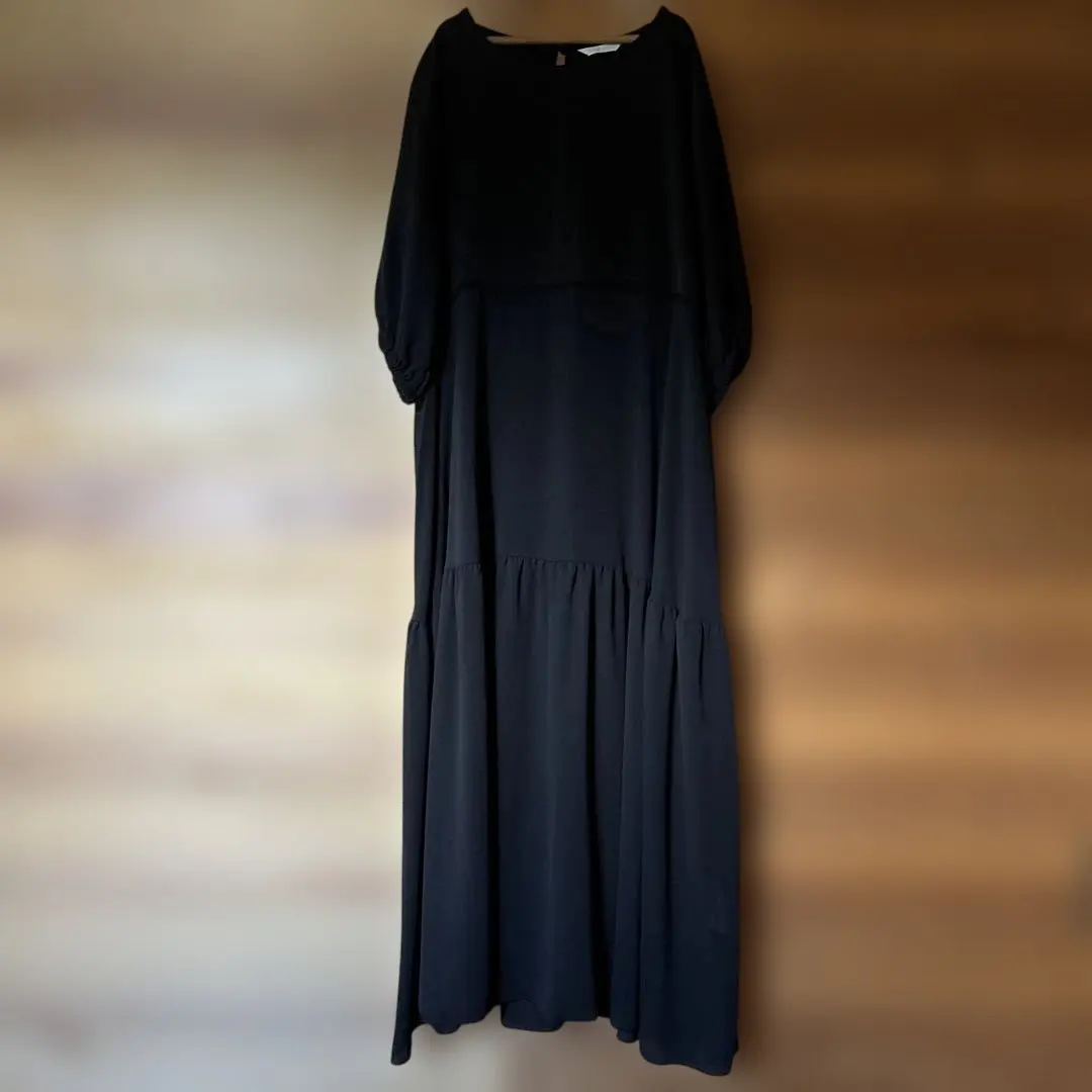 Thumbnail of ehka sopo - Elegant Black Dress - Sheer Material - Black - Approximately 3/4 Sleeves