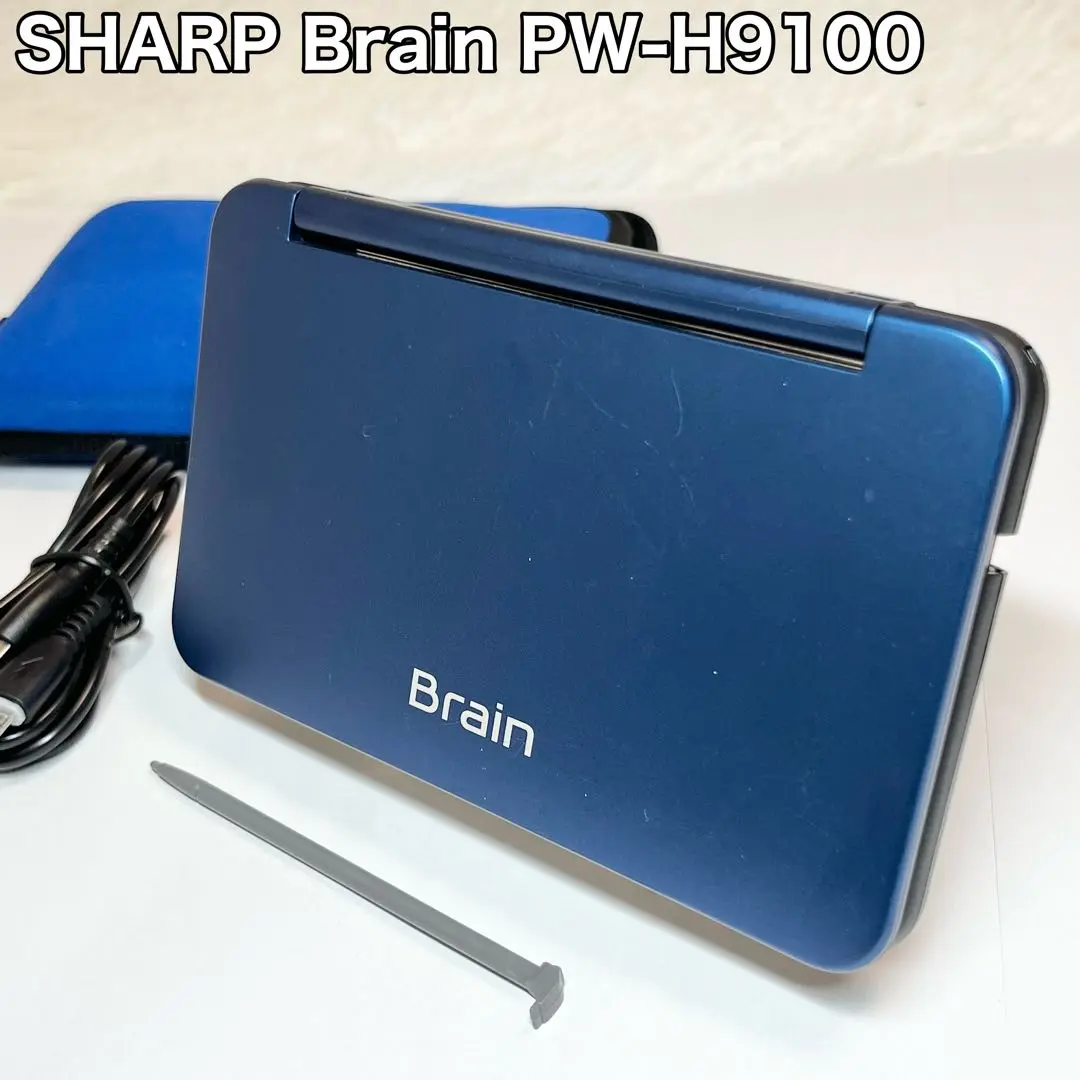 SHARP Brain PW-H9100 電子辞書 SHARP シャープ Brain PW-H9100 電子辞書 ネイビー - メルカリ