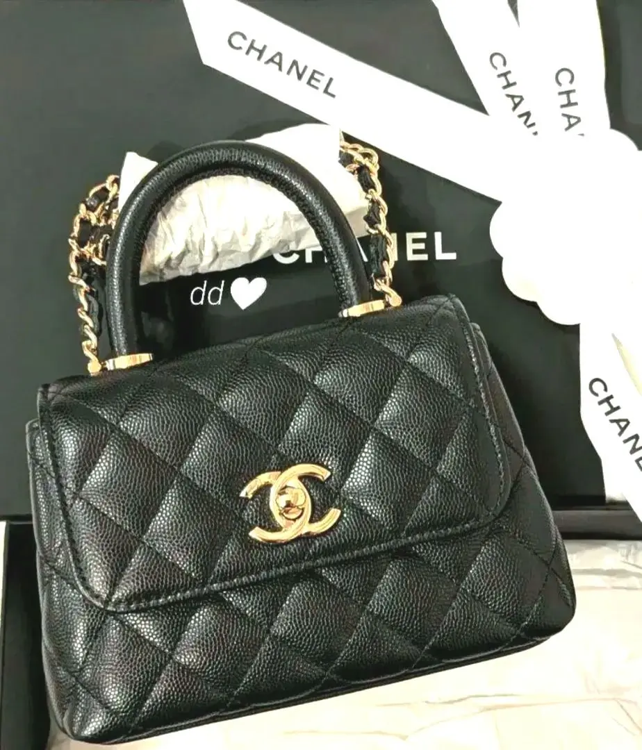 【特別感♢ゴールドの煌めき】CHANEL *ココハンドル14.5cm CHANEL購入品】新しい14.5㎝ココハンドルのレビュー/容量紹介