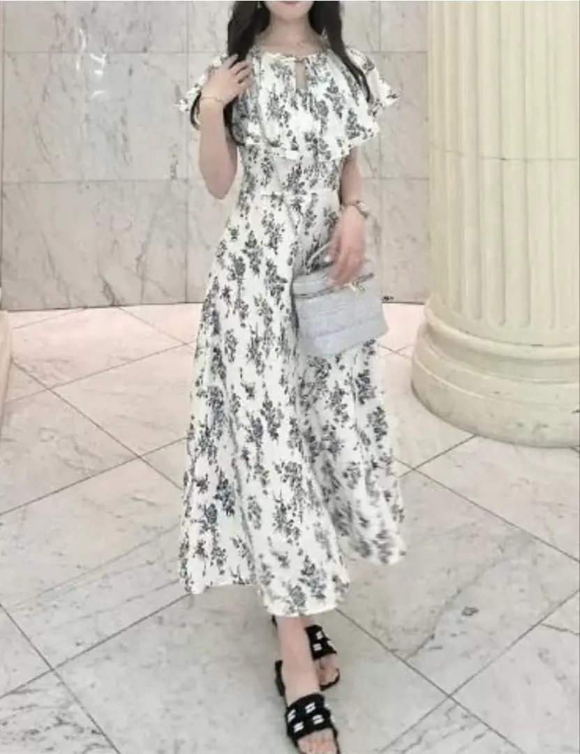 Thumbnail of Women's Floral Ruffle Cami Dress (nako) Shimamura Blue M