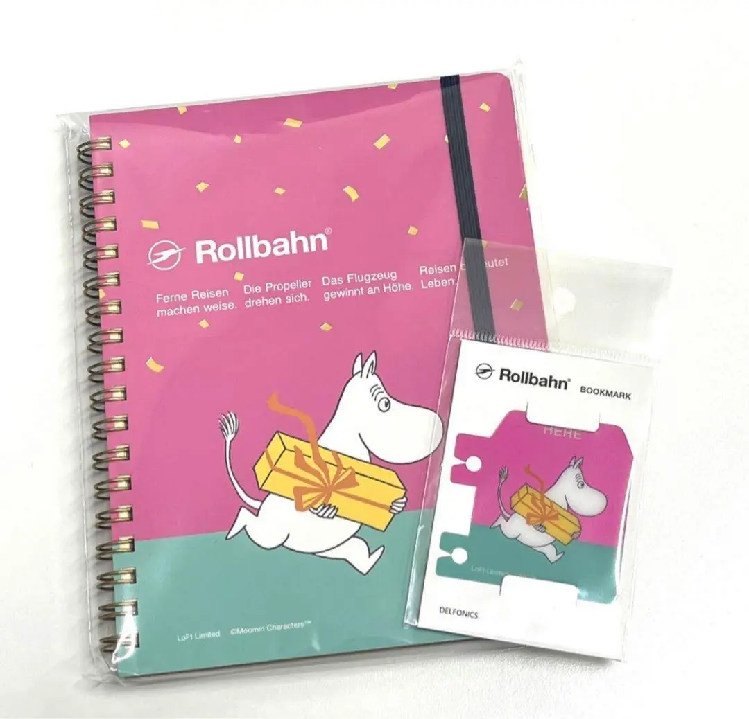 ロルバーン ムーミン ブックマーク ３つセット Rollbahn - ロフト限定 ムーミン ロルバーン ポケット付きメモL