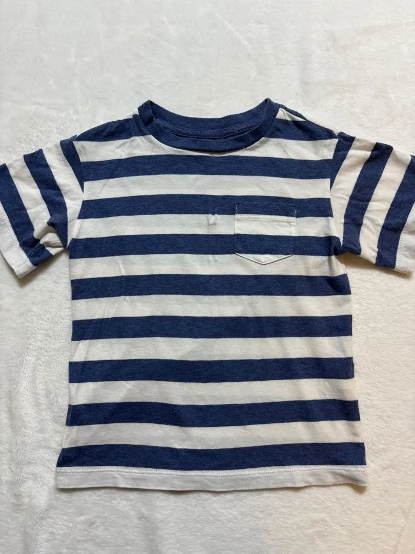 Thumbnail of Uniqlo striped T-shirt, size 110, navy