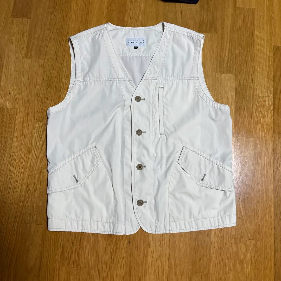 Thumbnail of SIMPLE LIFE White Sleeveless Vest LL