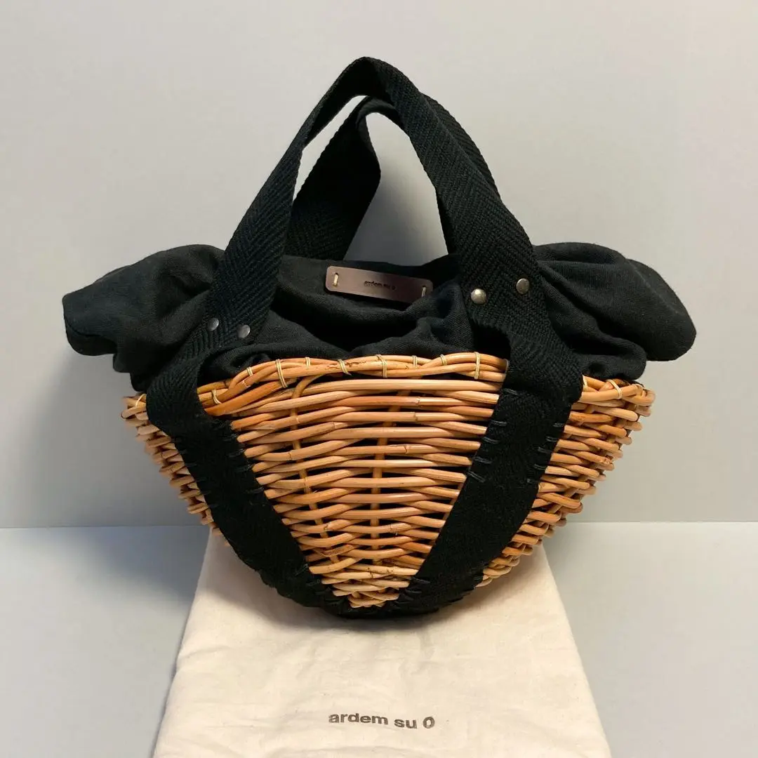 ardem su o ベージュ ハンドバッグ 麻 バスケット ardem su o ベージュ ハンドバッグ 麻 バスケット - メルカリ