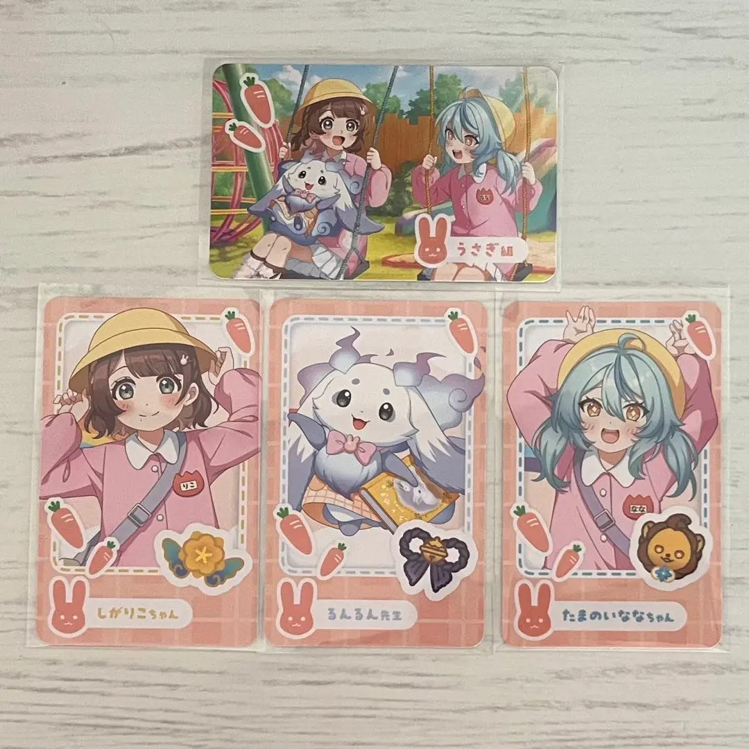 Thumbnail of Nijisanji Kindergarten Photo-style Card Usagi-gumi (Rabbit Class) Runrun Riko Shiga Nanai Tamanoi