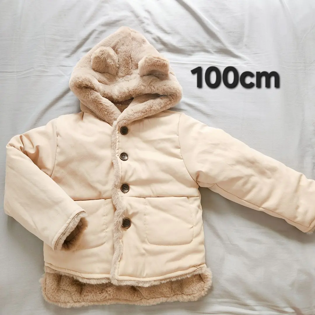 【熊耳】100cm毛絨大衣 的縮圖