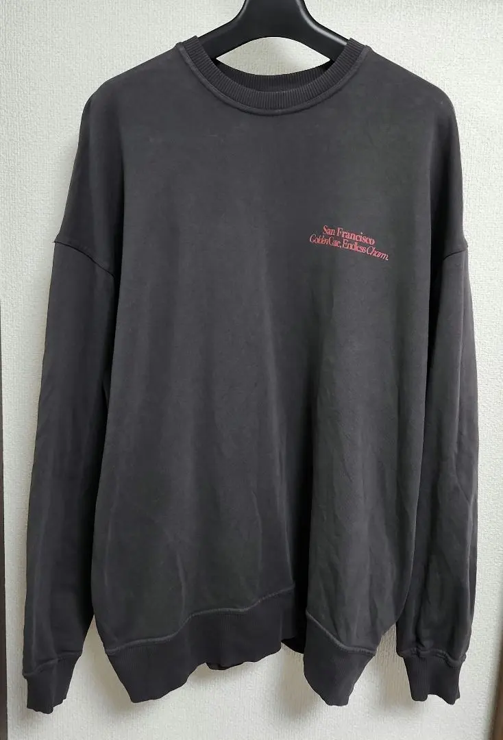 Thumbnail of Zara Oversized Sweatshirt, purchased last year, size S, back print, dark gray