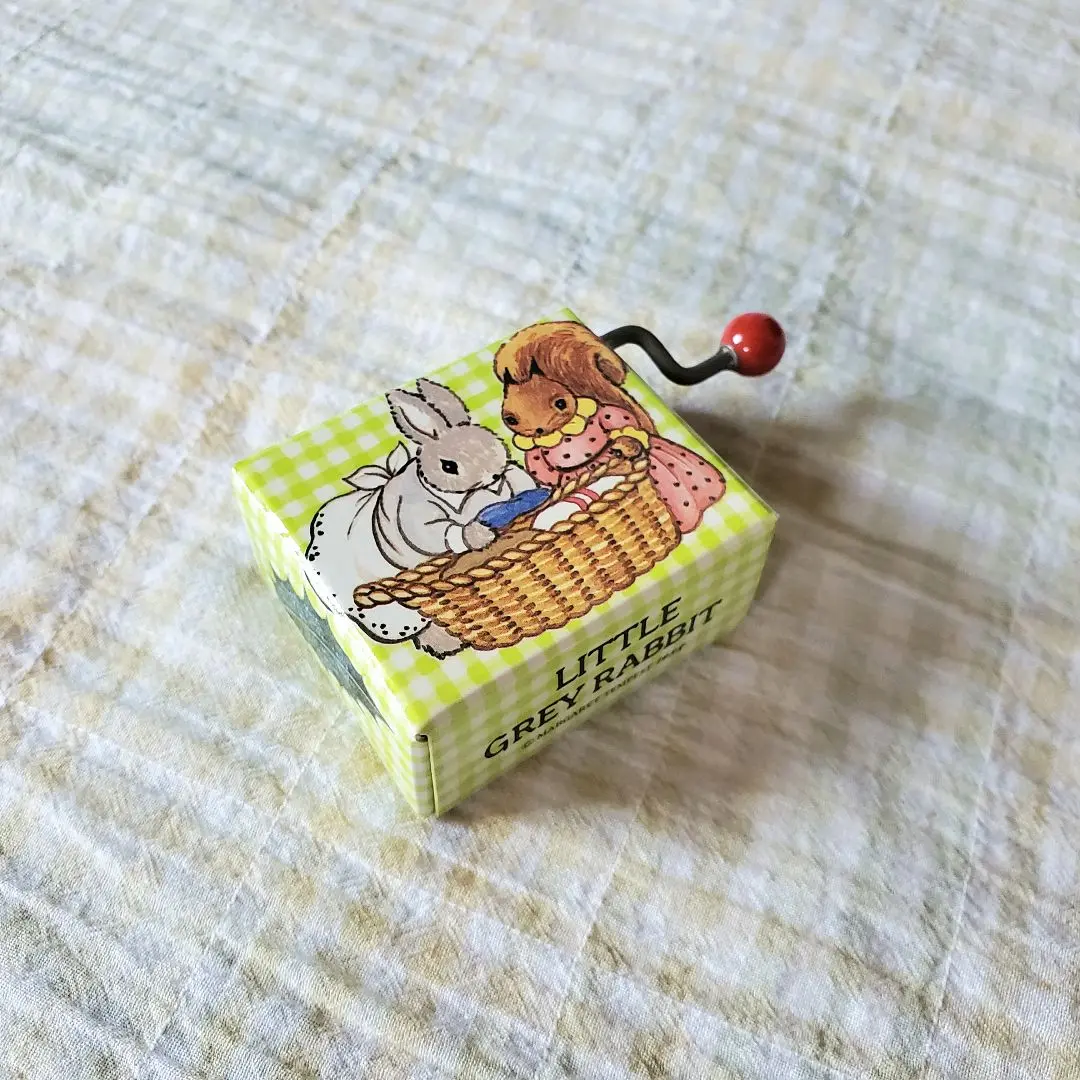 80s リトルグレイラビット 鏡 オルゴール 小物入れ ウサギ
