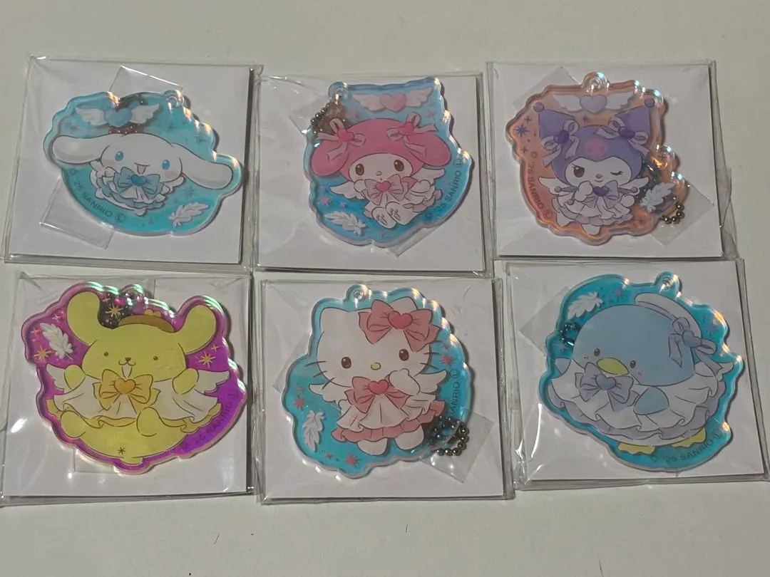 Thumbnail of Sanrio Characters Fluffy Ribbon Angel Acrylic Keychains - All Types