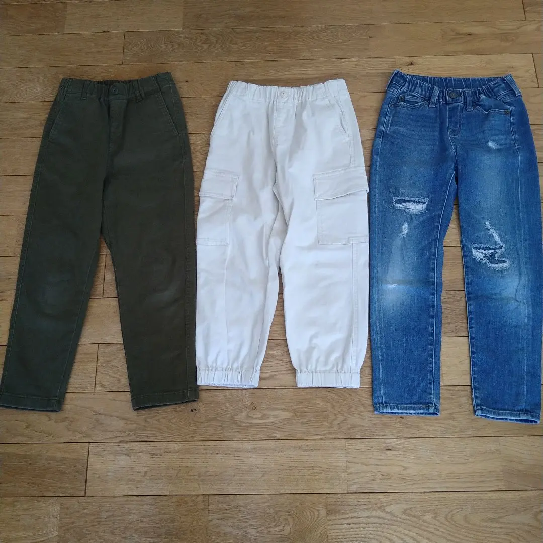 Thumbnail of Uniqlo 120cm ☆ Pants Set of 3