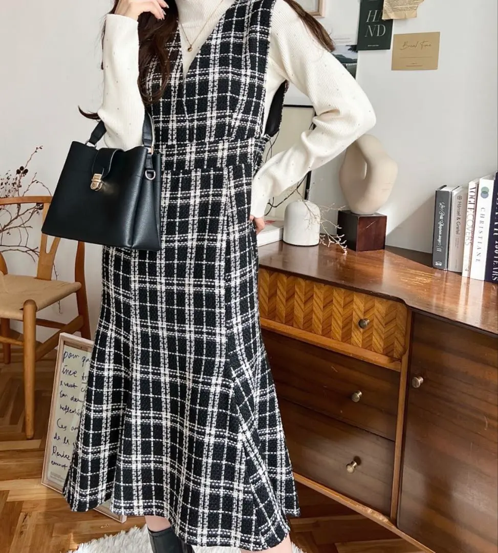 Thumbnail of moment+ Tweed Mermaid Dress L