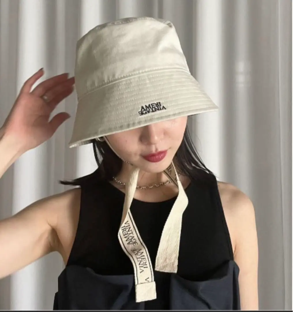 【美品】AMERI☆ラフィア バケットハット ラフィアバケットハット | AND ON JIONE STORE（アンドオン
