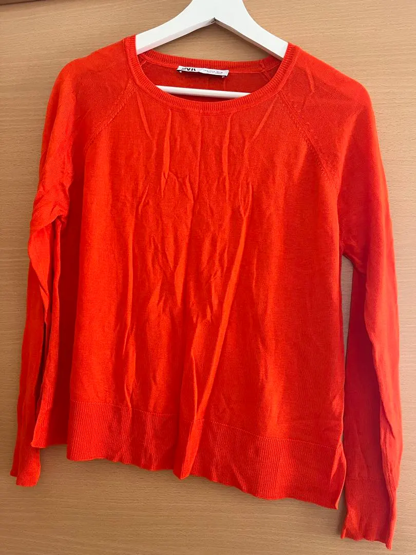 Thumbnail of ZARA Orange Long Sleeve Knit, Size S