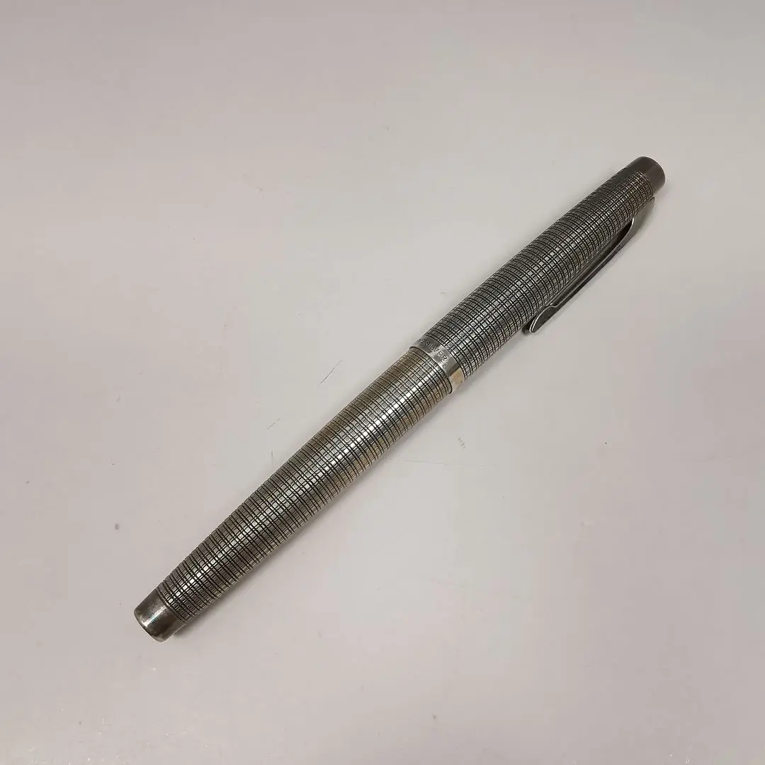 プラチナ 18k-WG 万年筆 シルバー silver 細字 中古)PLATINUM プラチナ 万年筆 18Kスタンダード 美巧 近代蒔絵