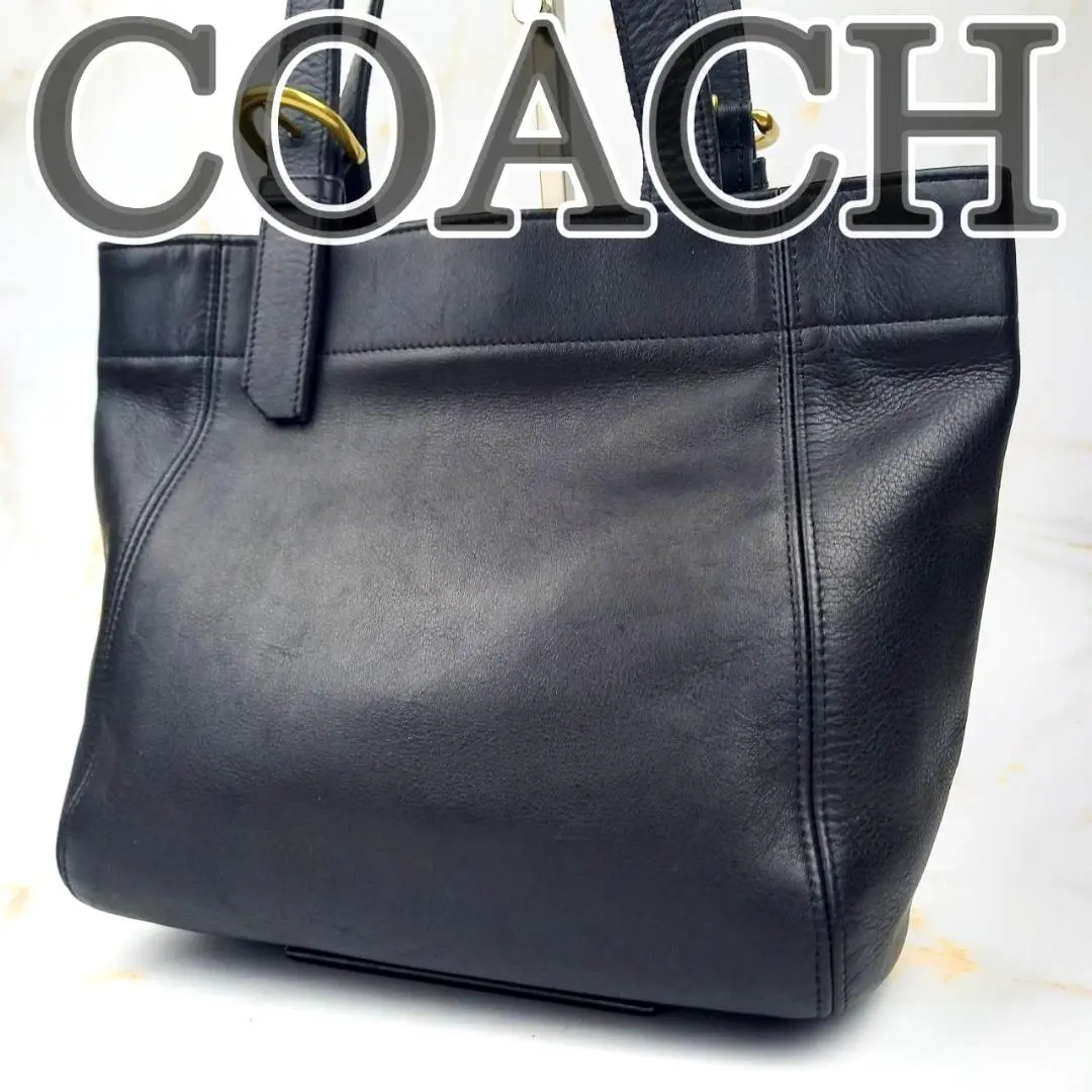 Thumbnail of ✨Excellent Condition✨ COACH Old Coach Tote Bag Leather Black Shoulder Bag
