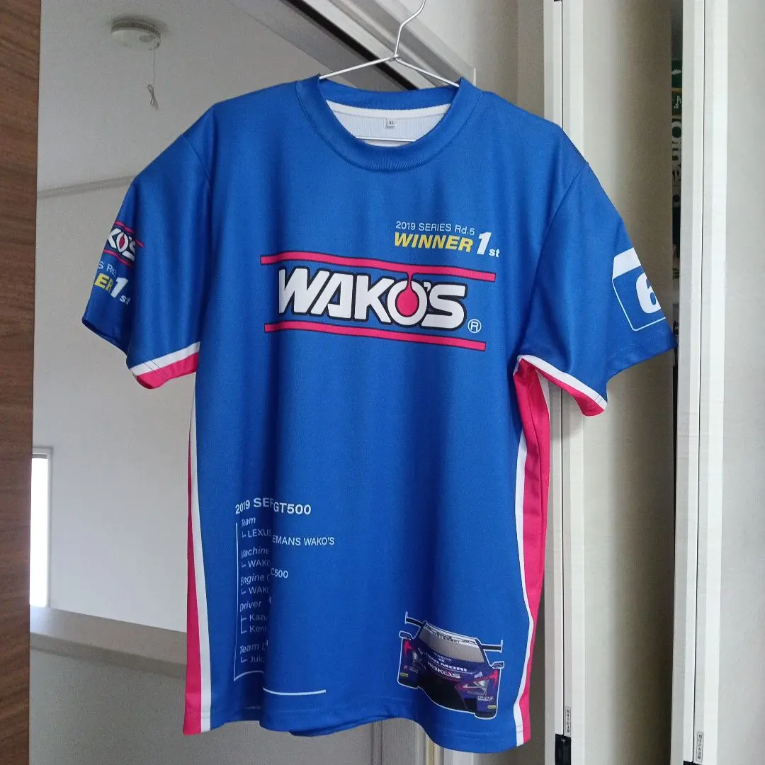 WAKOSつなぎ2着【中古】+ワコーズTシャツ2枚セット【新品】ホワイト&ブルー WAKOSつなぎ2着【中古】+ワコーズTシャツ2枚セット【新品
