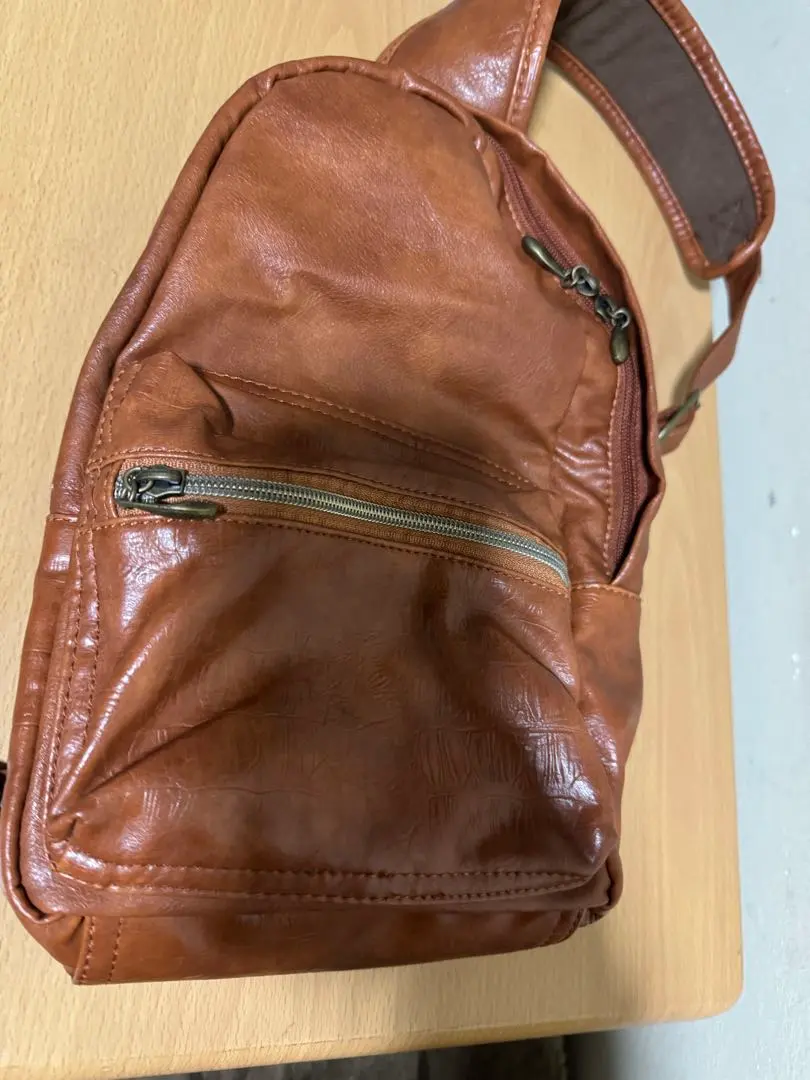 Thumbnail of Men's Body Bag - Brown - Synthetic Leather - Sling Bag - Shoulder Crossbody