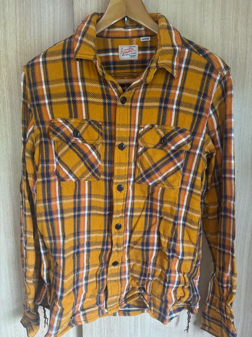 【HOUSTON】格紋法蘭絨襯衫 M 尺寸 的縮圖