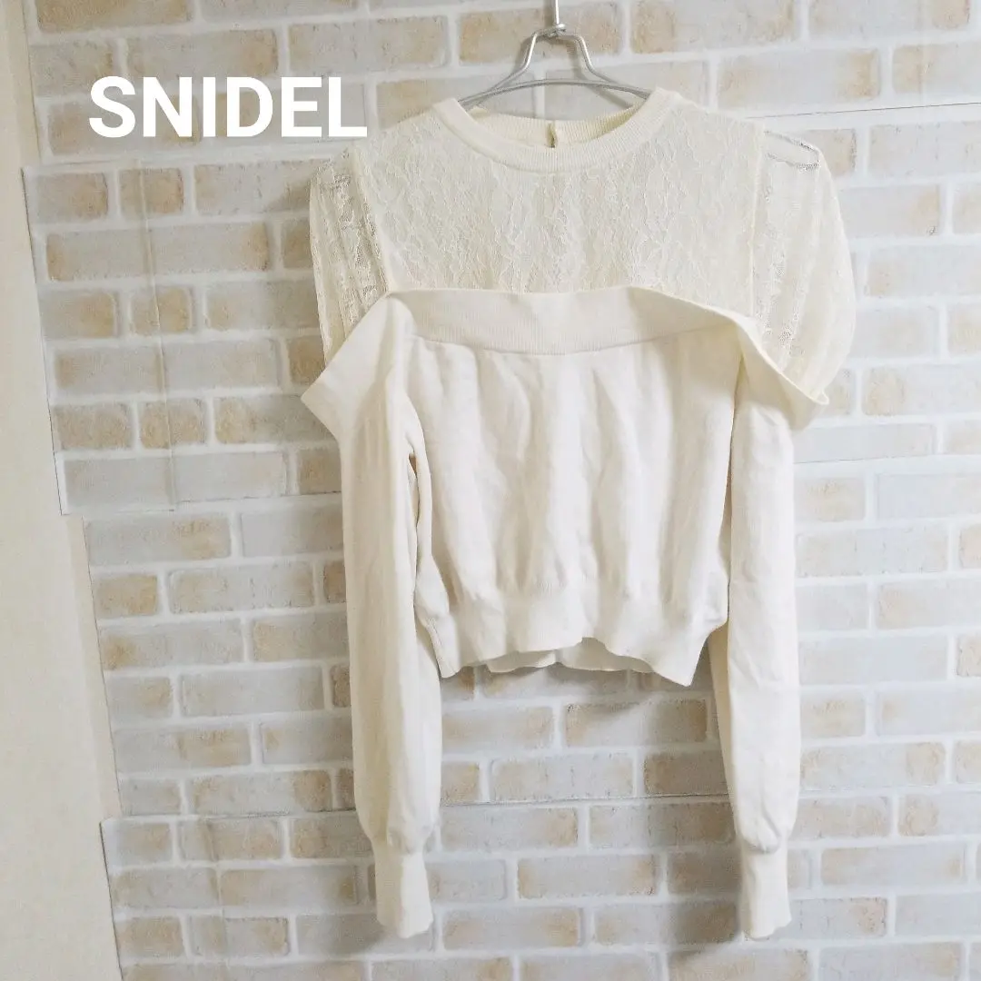 新品未使用　snidel レースコンビニットプルオーバー Fubail / レースコンビニットプルオーバー