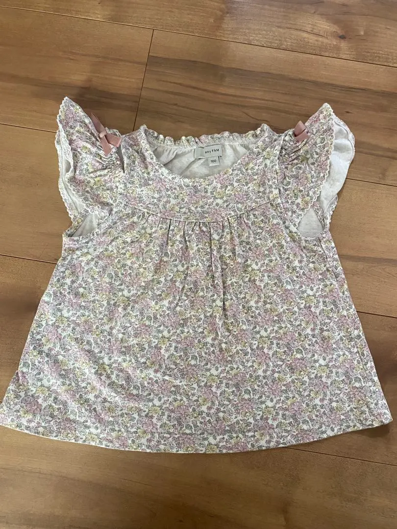 Thumbnail of any fam Floral Frill Sleeve Top