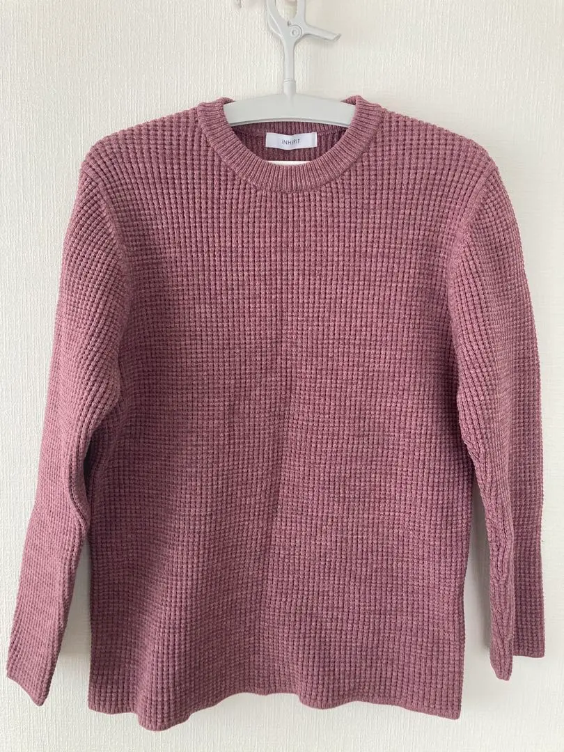 Thumbnail of Crew neck knit, size L, INHERIT, pink