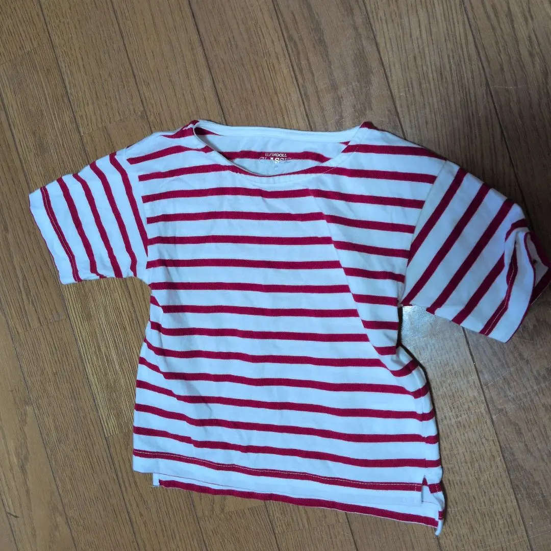 Thumbnail of ELFINDOLL CLASSIC Red and White Striped T-shirt Short Sleeve