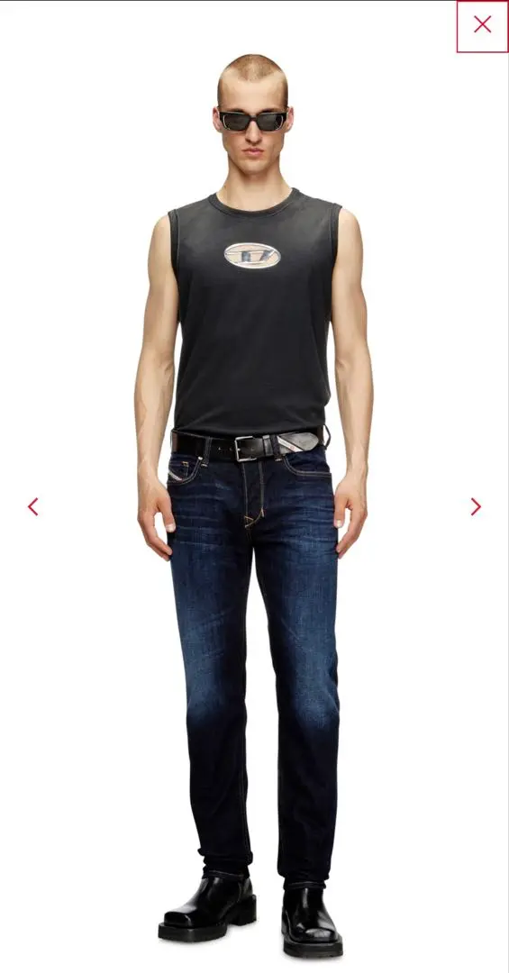 パクゴヌク着 Faded tank top with puffy Oval D Men's Faded tank top with puffy Oval D | Brown | Diesel