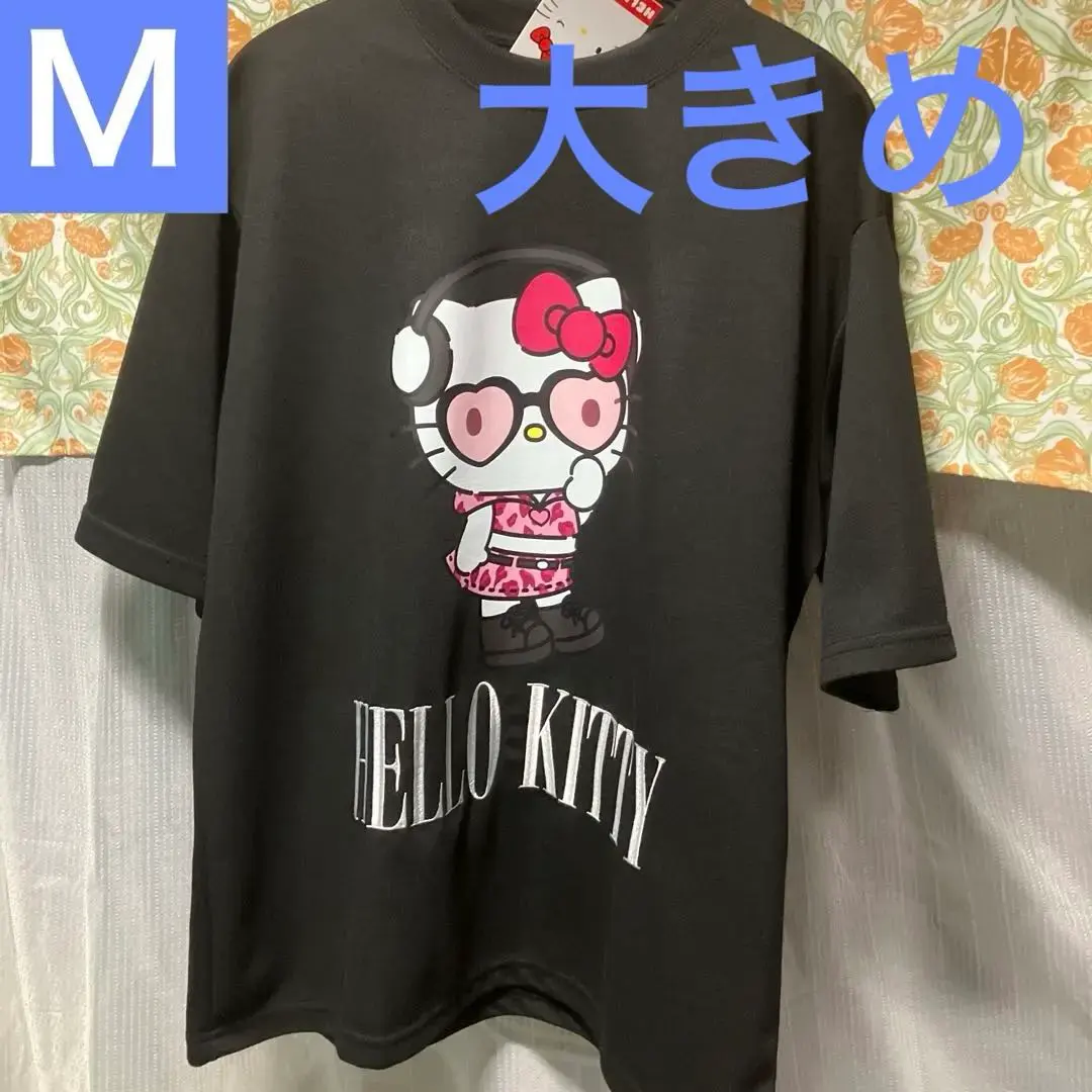 Thumbnail of Hello Kitty T-shirt, leopard print, black, men's M