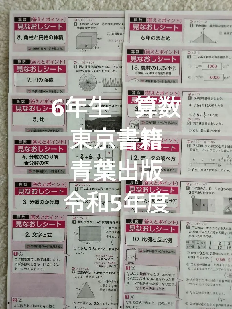 【青葉出版】小学5年 国語 見なおしシート 答え 令和6年度 12枚 光村図書 m78856047217_1.jpg?1747879854