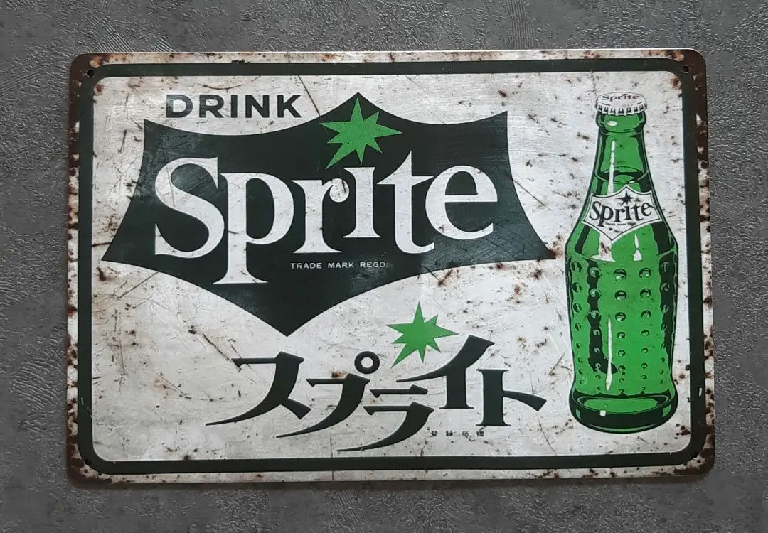 スプライト大型ホーロー看板 Yahoo!オークション - スプライト(Sprite)DRINK ホーロー看板