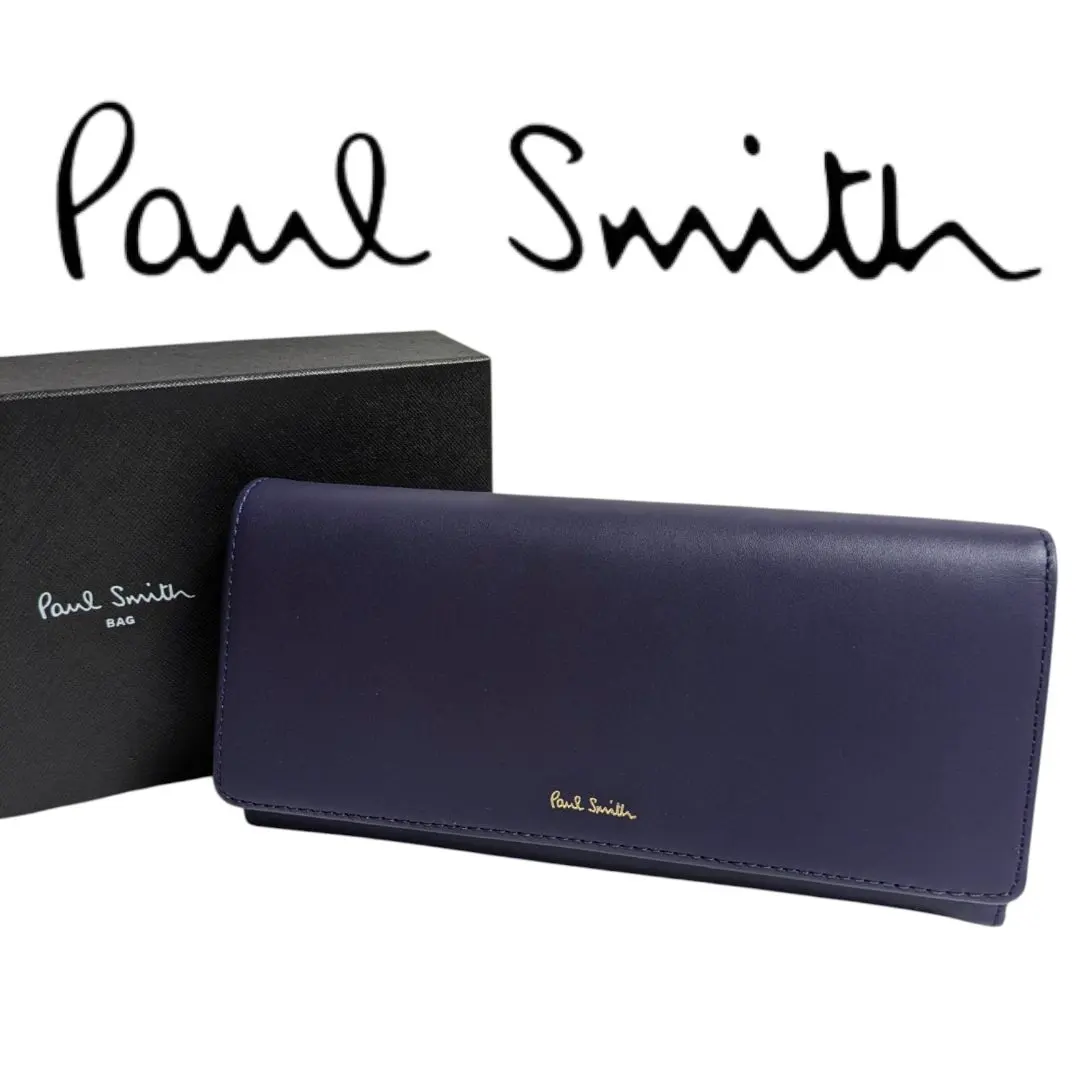Thumbnail of Paul Smith Long Wallet Classic Leather PWD206 Blue Women's