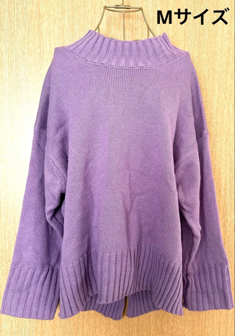 Thumbnail of [Anonymous Delivery] Knit Sweater, Relaxed Fit, Purple, Back Slit, Size M