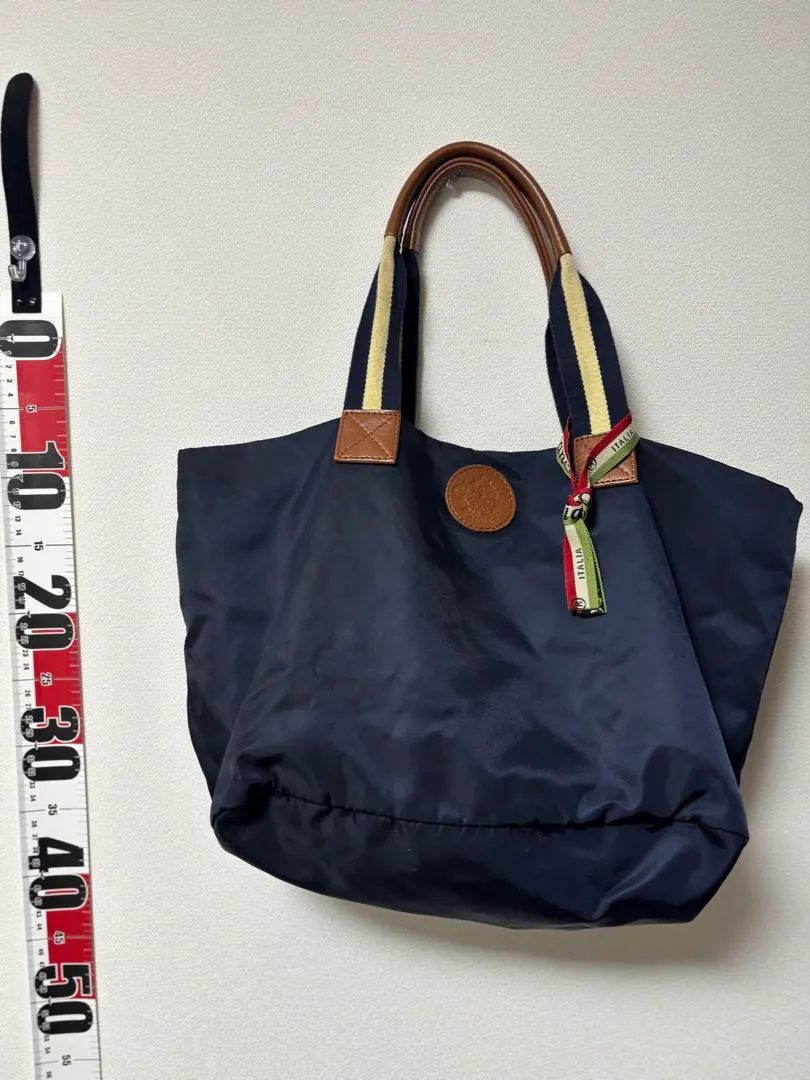 Thumbnail of Navy nylon tote bag