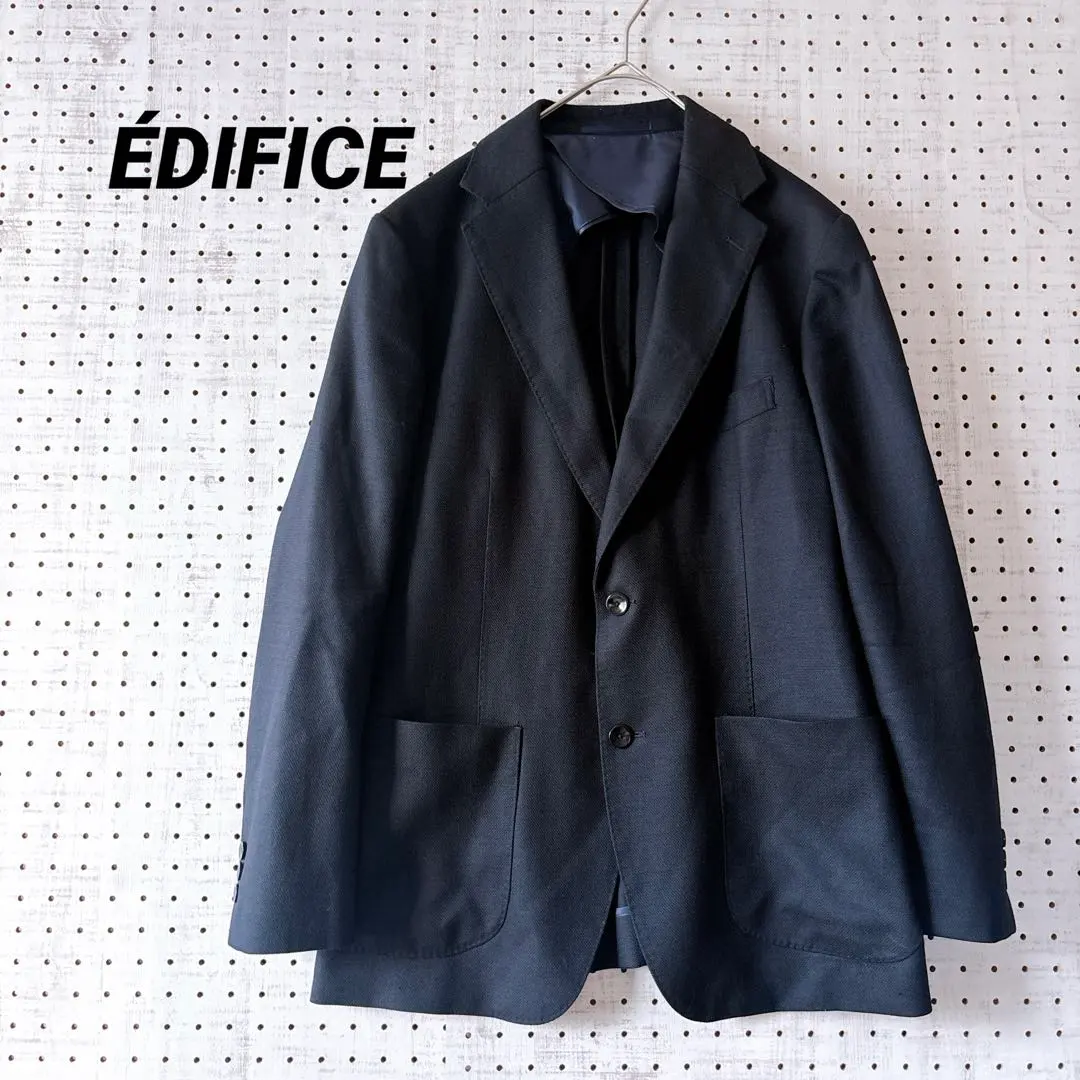 Édifice 西裝外套 羊毛100% 彈性 深藍色 (48) 的縮圖