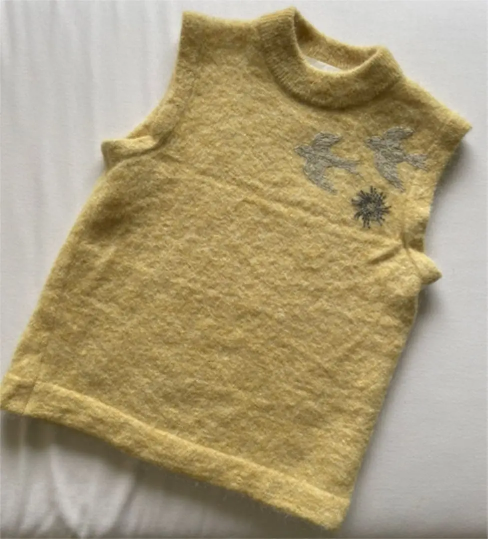【新品】DEMY BY DEMYLEE ニットベスト アニマル刺繍 S 新品】DEMY BY DEMYLEE ニットベスト アニマル刺繍 S【未使用
